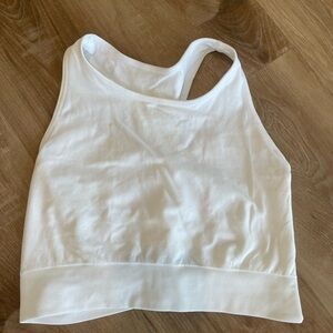 NVGTN White Racerback Crop